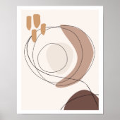 Moderne hedendaagse kunst in neutraal scharreltje poster (Voorkant)