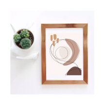 Moderne hedendaagse kunst in neutraal scharreltje