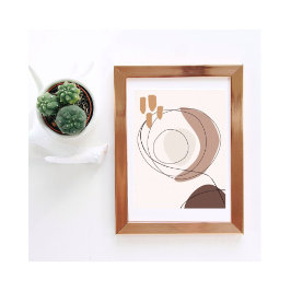 Moderne hedendaagse kunst in neutraal scharreltje poster