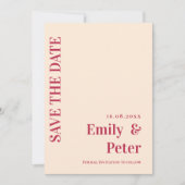 Moderne hedendaagse legante minimalistische bruilo save the date (Voorkant)