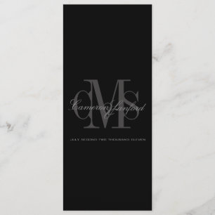 Moderne + Hedendaagse Monogram Trouwkaarten Kaart