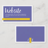 Moderne hedendaagse paarse huwelijkswebsite informatiekaartje (Voorkant / Achterkant)