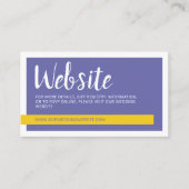 Moderne hedendaagse paarse huwelijkswebsite informatiekaartje (Voorkant)