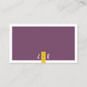 Moderne hedendaagse paarse trouwwebsite informatiekaartje (Achterkant)