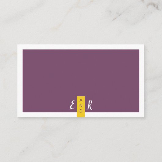 Moderne hedendaagse paarse trouwwebsite informatiekaartje (Achterkant)