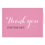 Moderne hedendaagse roze bedankt kaart (Voorkant Horizontaal)