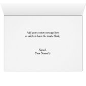 Moderne hedendaagse roze bedankt kaart (Binnen Horizontaal (Onder))