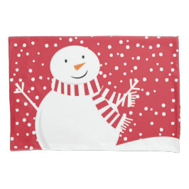 moderne hedendaagse sneeuwman kussensloop