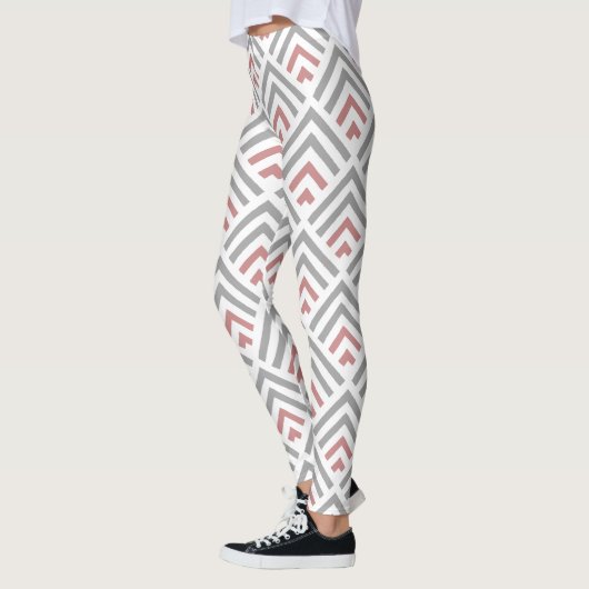 Moderne, hedendaagse, stoffige, blauwe witte leggings (Links)