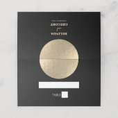 Moderne hedendaagse zwarte en gouden Abstracte bru Plaatskaartje (Buitenkant ongevouwen)