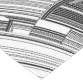 Moderne hedendaagse zwarte en witte kunst tafelkleed (Gekanteld)