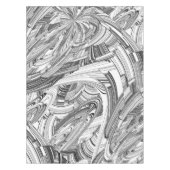 Moderne hedendaagse zwarte en witte kunst tafelkleed (Voorkant)