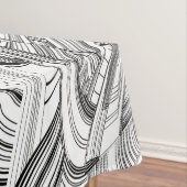 Moderne hedendaagse zwarte en witte kunst tafelkleed (Voorbeeld)
