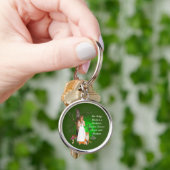 Moderne HedgeWitch Fox Quote Paddestoel Groen Sleutelhanger (Hand)