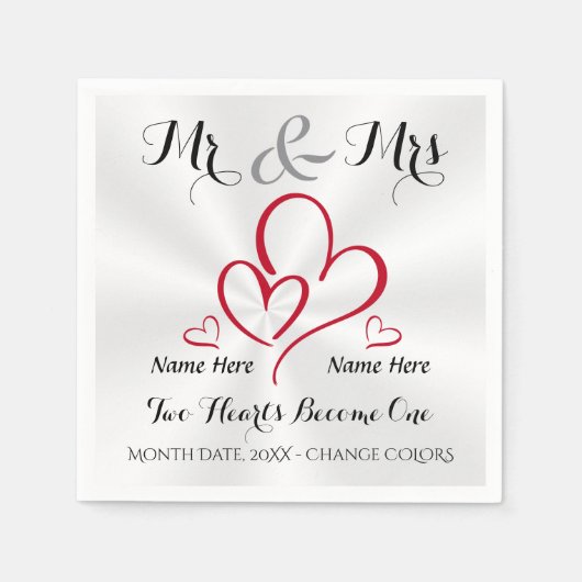 Moderne heer en mevrouw Cocktail servetten GEPERSO (Voorkant)