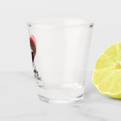 Moderne heer en mevrouw Pas getrouwd Foto Custom W Shot Glas (Rechts)