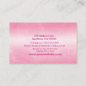 Moderne Heet Roze Lippen Make-up Artiest Visitekaartje (Achterkant)