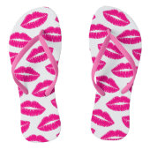 Moderne Heet Roze Lipstick Kus Lippen Vrouwen Teenslippers (Voetbed)