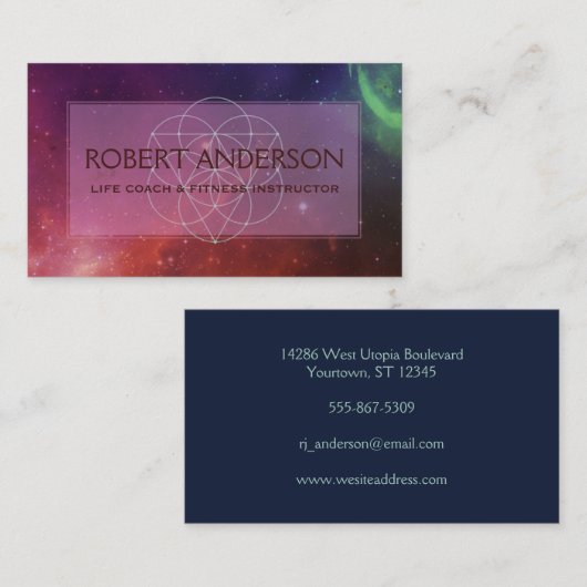 Moderne Heilige Geometrie | New age Jef Visitekaartje (Voorkant / Achterkant)