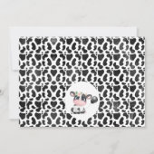 Moderne Heilige Koe Roze Bloemen 1e Verjaardag Kaart (Achterkant)