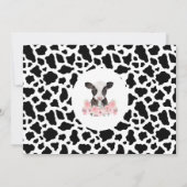 Moderne Heilige Koe Roze Bloemen Verjaardag Kaart (Achterkant)