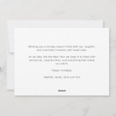 Moderne Heilige Nacht Kerstmis Feestdagenkaart (Achterkant)