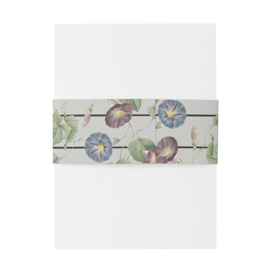 Moderne Heirloom Morning Glory Uitnodigingen Wikkel (Achterkant Voorbeeld)