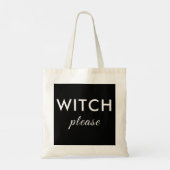 Moderne Heks Alsjeblieft Halloween Boodschappentas Tote Bag (Achterkant)