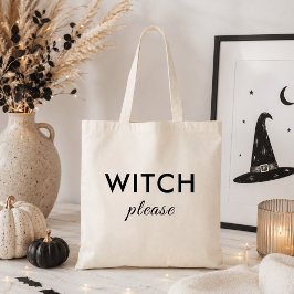 Moderne Heks Alsjeblieft Halloween Boodschappentas Tote Bag