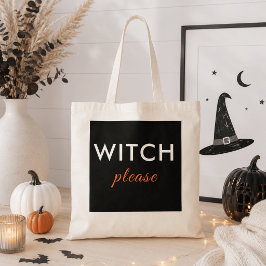 Moderne Heks Alsjeblieft Halloween Boodschappentas Tote Bag