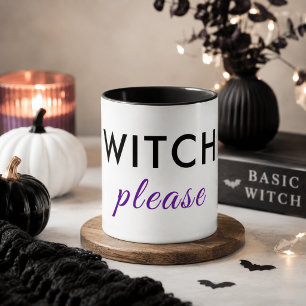 Moderne Heks Alsjeblieft Halloween Mok – Minimaal