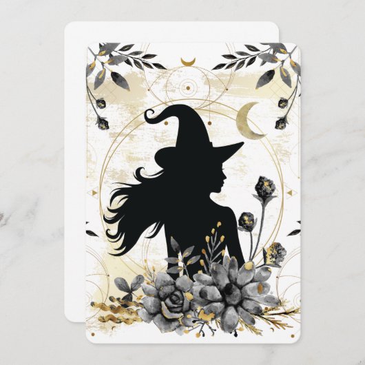 Moderne heks van het moderne Halloween 3 Kaart (Voorkant / Achterkant)