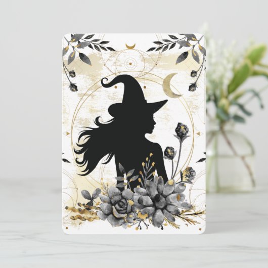 Moderne heks van het moderne Halloween 3 Kaart (Staand voorkant)