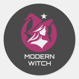 Moderne Heksen Pagan Magie Ronde Sticker