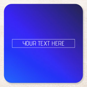 Moderne helderblauwe en paarse verloop-ombré kartonnen onderzetters