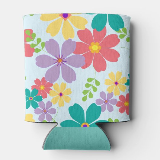 Moderne, heldere bloem blikjeskoeler (Achterkant)