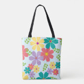 Moderne, heldere bloem tote bag (Achterkant)