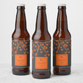 Moderne, heldere bloemen bier etiket (Flessen)