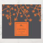 Moderne, heldere bloemen bier etiket (Enkel label)