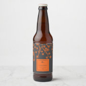 Moderne, heldere bloemen bier etiket (Voorkant)