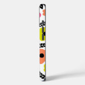 Moderne heldere bloemen en zwart bladmonogram Case-Mate iPhone case (Achterkant / Links)