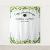 Moderne heldere citroenen groen foto achtergrond wandkleed (Voorkant)