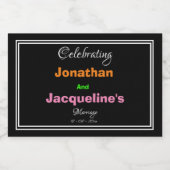 Moderne heldere en gedurfde gepersonaliseerde brui sparkling wijnetiket (Enkel label)