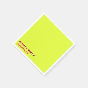 Moderne heldere en kleurrijke neon gele stijl servet