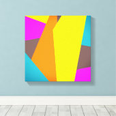 moderne heldere geometrische abstracte kleurrijke canvas afdruk (Insitu (Houten vloer))