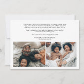 Moderne heldere gewaagde kerst familie 4 foto's feestdagenkaart (Achterkant)