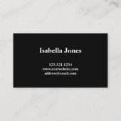 Moderne, , heldere, glittervlies visitekaartje (Achterkant)