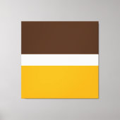 Moderne, heldere, gouden, bruine kleurenblokken canvas afdruk (Voorkant)