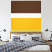 Moderne, heldere, gouden, bruine kleurenblokken canvas afdruk (Insitu (Slaapkamer))