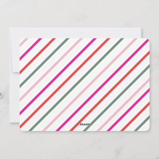 Moderne heldere grappige kleurrijke foto feestdagenkaart (Achterkant)